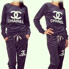 chanel sweat suit women& 39|chanel two piece set.